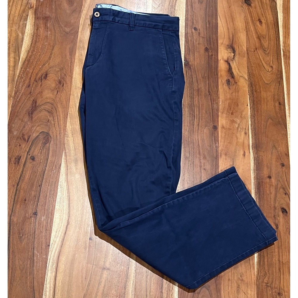 Tommy Bahama Boracay Chino Pants Mens 36x32 Navy Blue Cotton Tencel Stretch